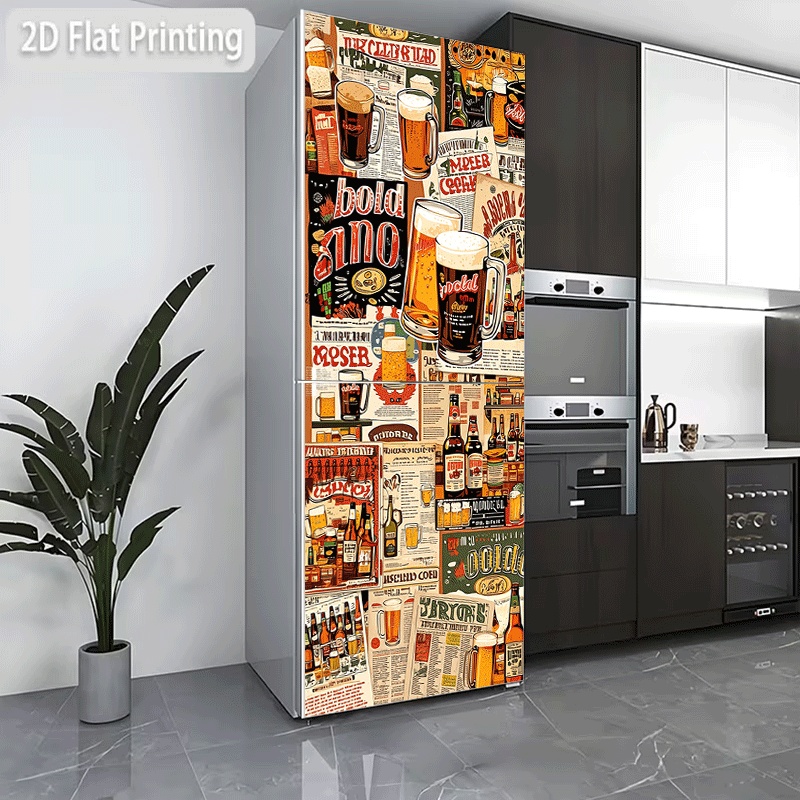 Vintage Collectible Posters - Refrigerator Sticker Refrigerator Dishwasher Sticker Vintage