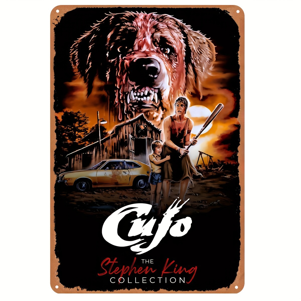 Cujo (1983) Vintage Metal Tin  - Vintage Collectible Posters ulasan dan harga