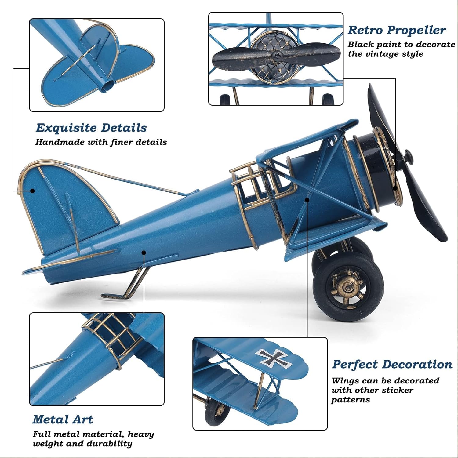 Vintage Metal Airplane Model R - Vintage Collectible Furniture ulasan dan harga