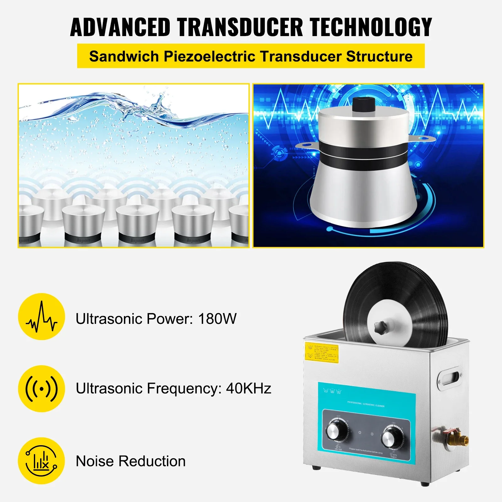 SIHAO 6L Ultrasonic Vinyl Reco - Vinyl Record Cleaner ulasan dan harga