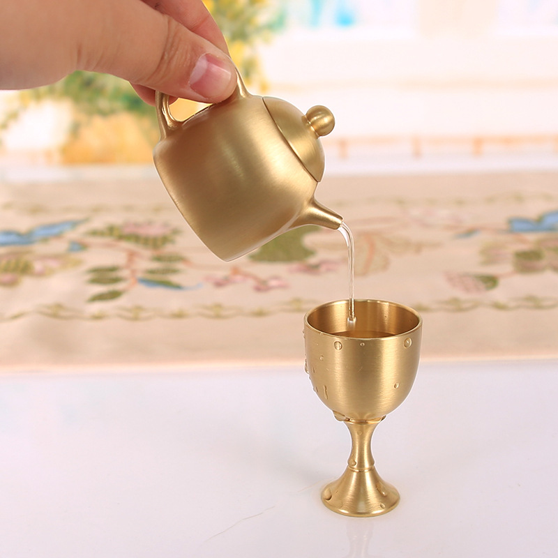 Brass Mini Teapot, Chinese Sty - Vintage Collectible Furniture ulasan dan harga