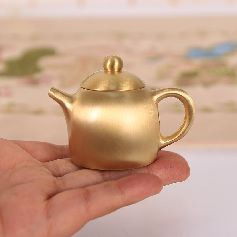 Brass Mini Teapot, Chinese Sty - Vintage Collectible Furniture ulasan dan harga