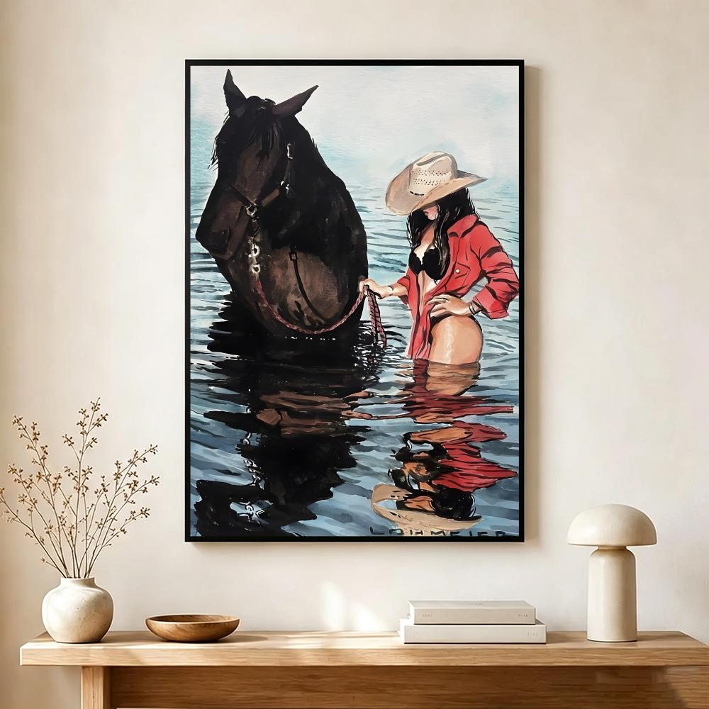 Vintage Cowgirl Theme Poster M - Vintage Collectible Posters ulasan dan harga