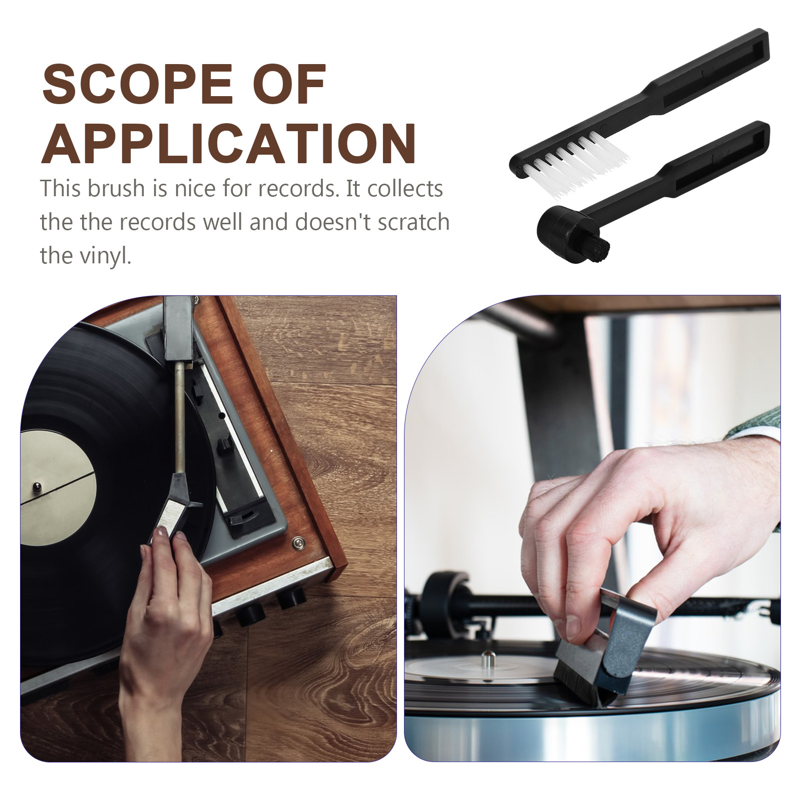2 Pcs Record Player Needle Cle - Vinyl Record Cleaner ulasan dan harga
