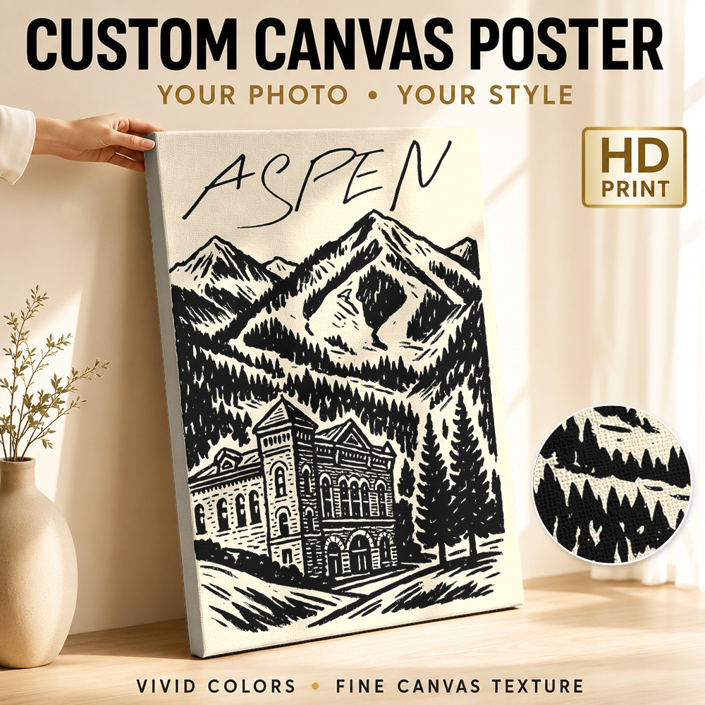 Aspen Vintage Ski Canvas Print - Vintage Collectible Posters ulasan dan harga
