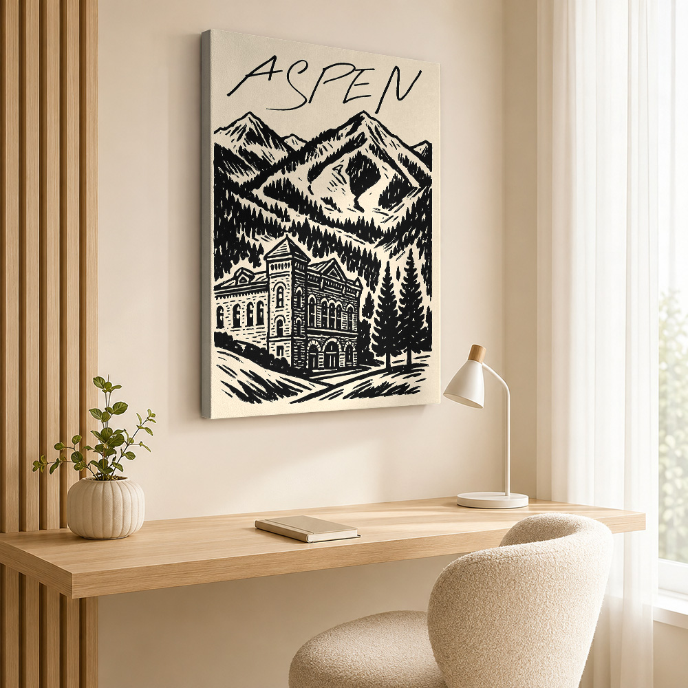 Aspen Vintage Ski Canvas Print - Vintage Collectible Posters ulasan dan harga