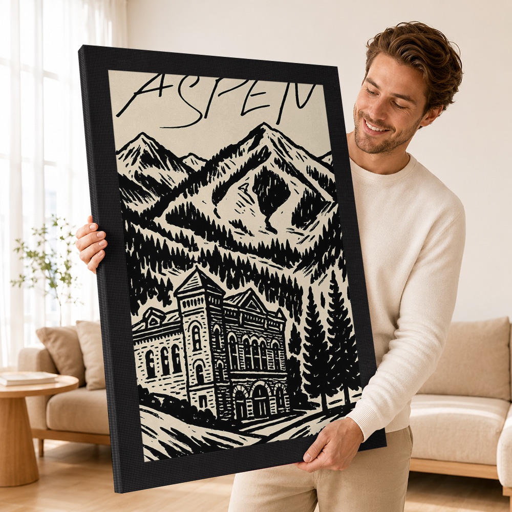 Aspen Vintage Ski Canvas Print - Vintage Collectible Posters ulasan dan harga