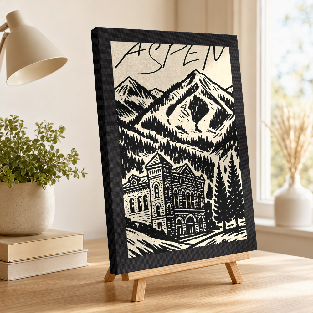 Aspen Vintage Ski Canvas Print - Vintage Collectible Posters ulasan dan harga