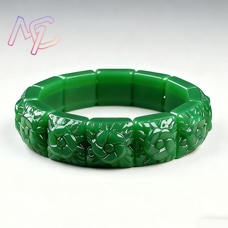 Real Jade Flower Bracelet Bang - Vintage Collectibles For Sale ulasan dan harga