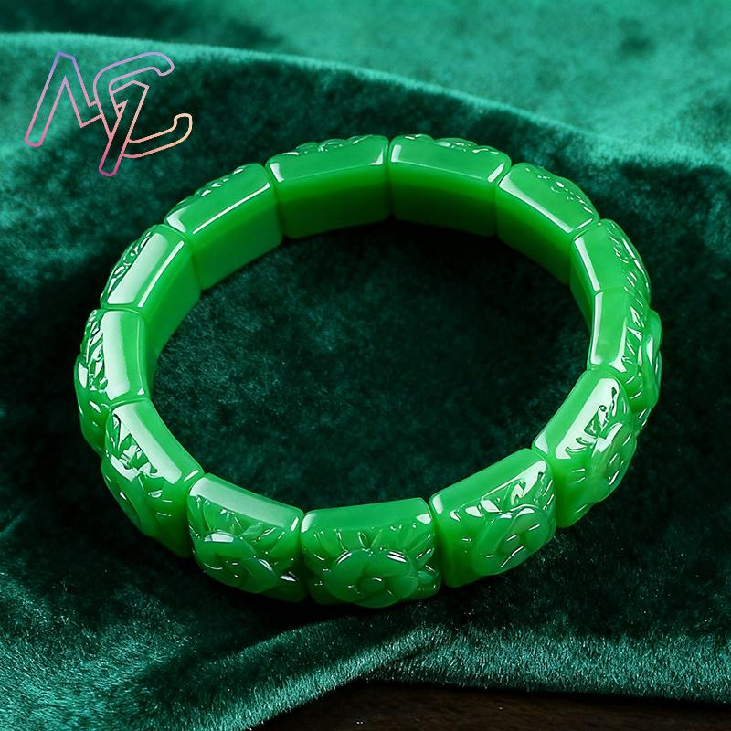 Real Jade Flower Bracelet Bang - Vintage Collectibles For Sale ulasan dan harga