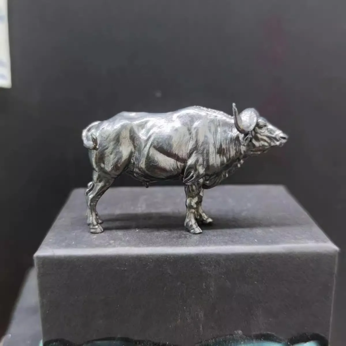 Brass African Buffalo Sculptur - Vintage Collectible Furniture ulasan dan harga