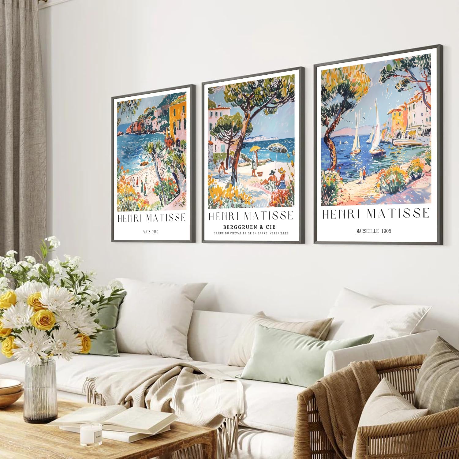 3 Pieces/Set of Vintage Beach  - Vintage Collectible Posters ulasan dan harga