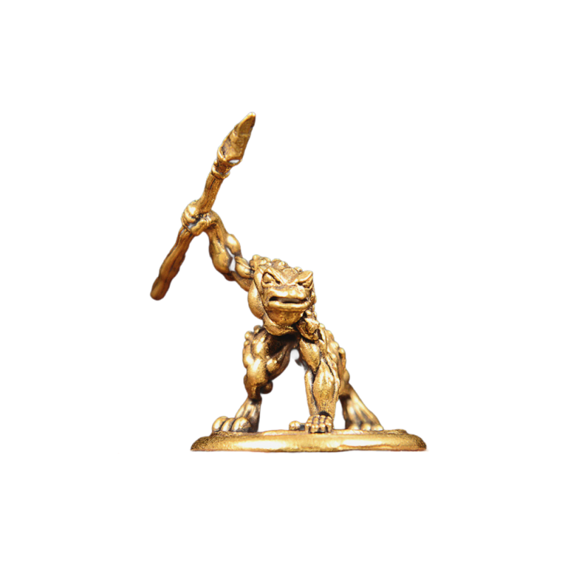 Vintage Brass Frog Warrior Fig - Vintage Collectible Furniture ulasan dan harga